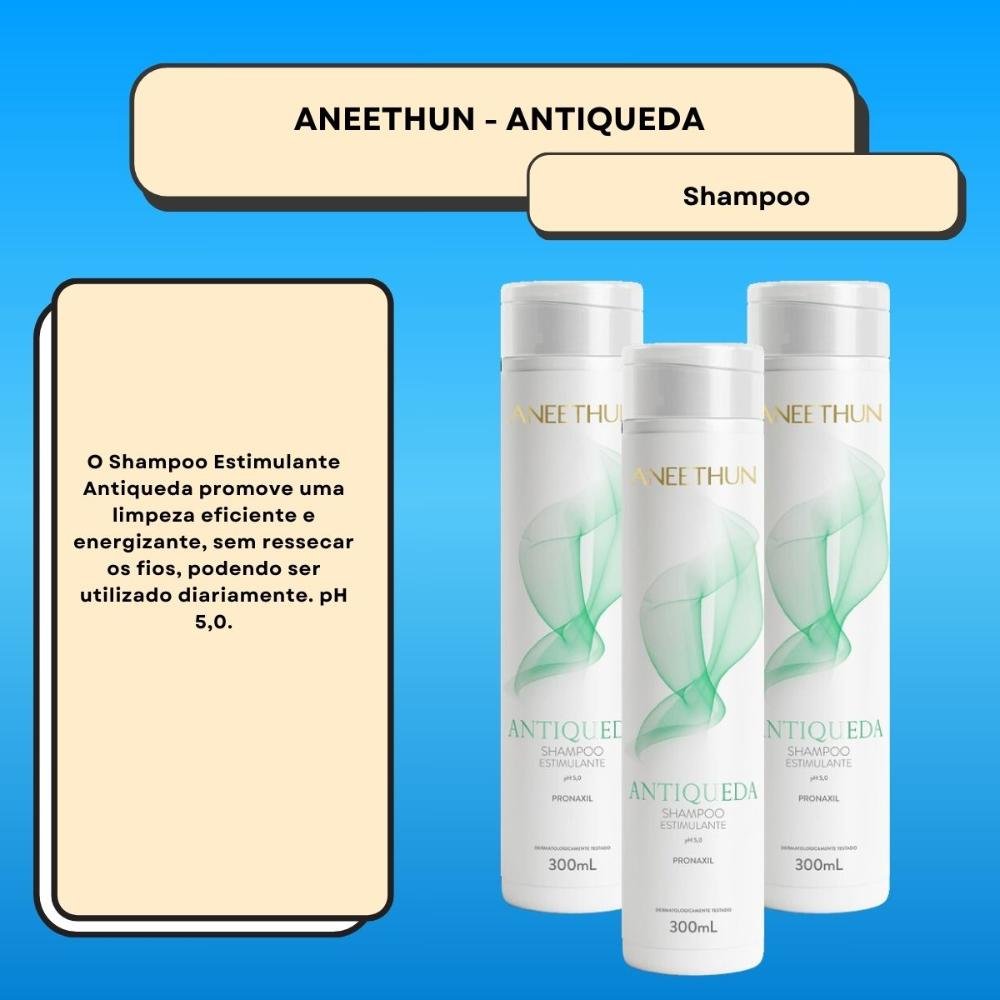 Kit Aneethun Antiqueda 3 Shampoo Estimulante 300 ml 300ml 2