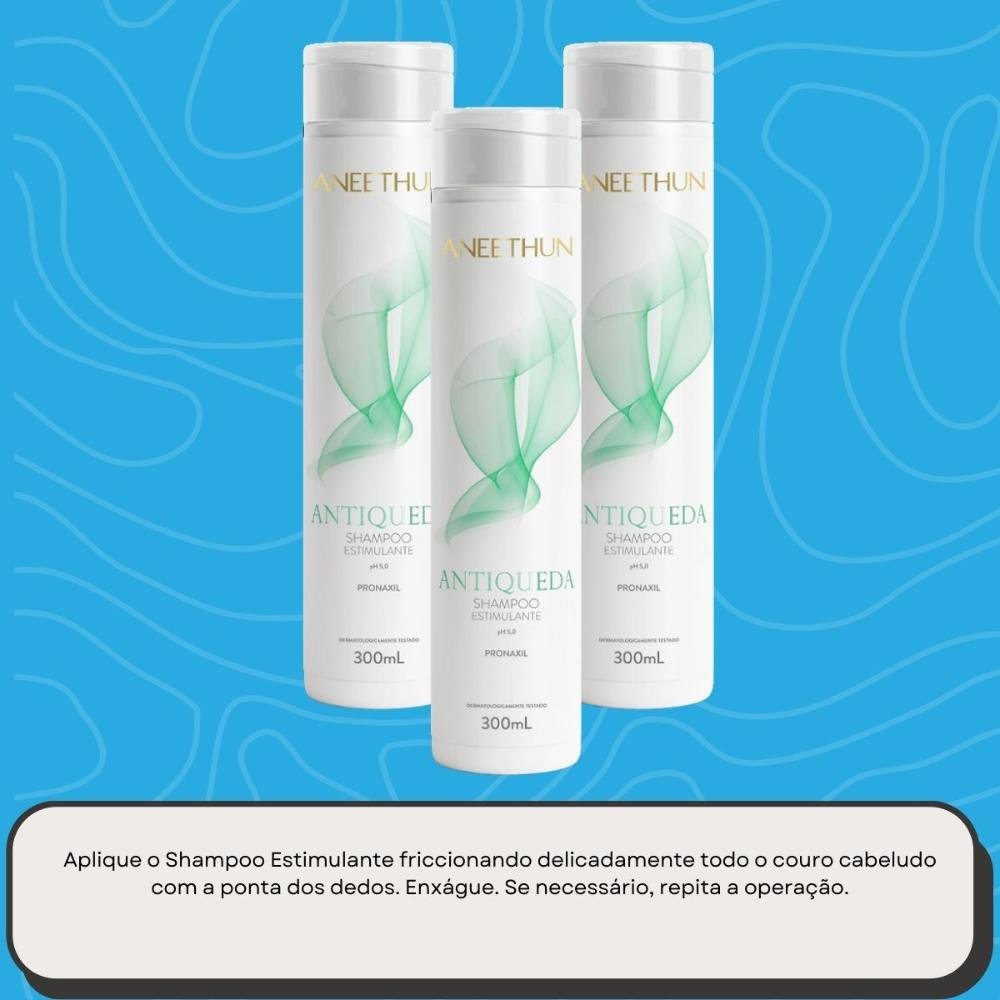Kit Aneethun Antiqueda 3 Shampoo Estimulante 300 ml 300ml 5