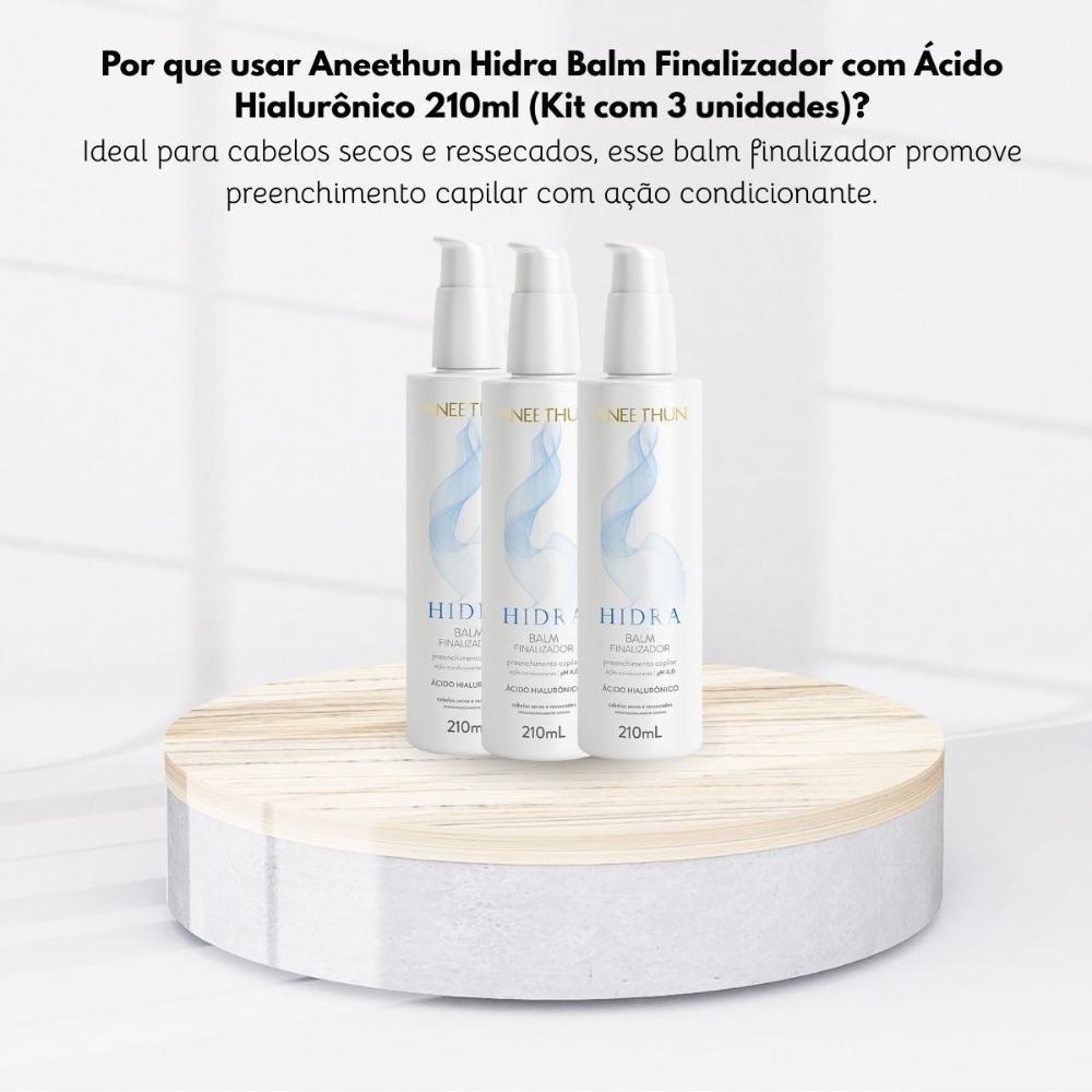 Kit Aneethun Hidra ph 4,0 3 Balm Finalizador 210 ml ÚNICO 8