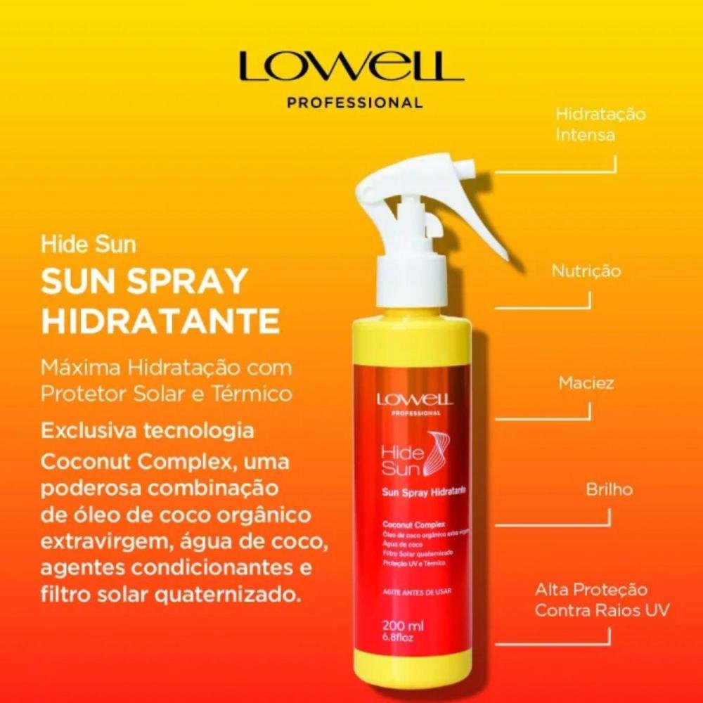 Lowel Professional Hide Sun Spray Hidratante Leave-In 200ml 200ml 2