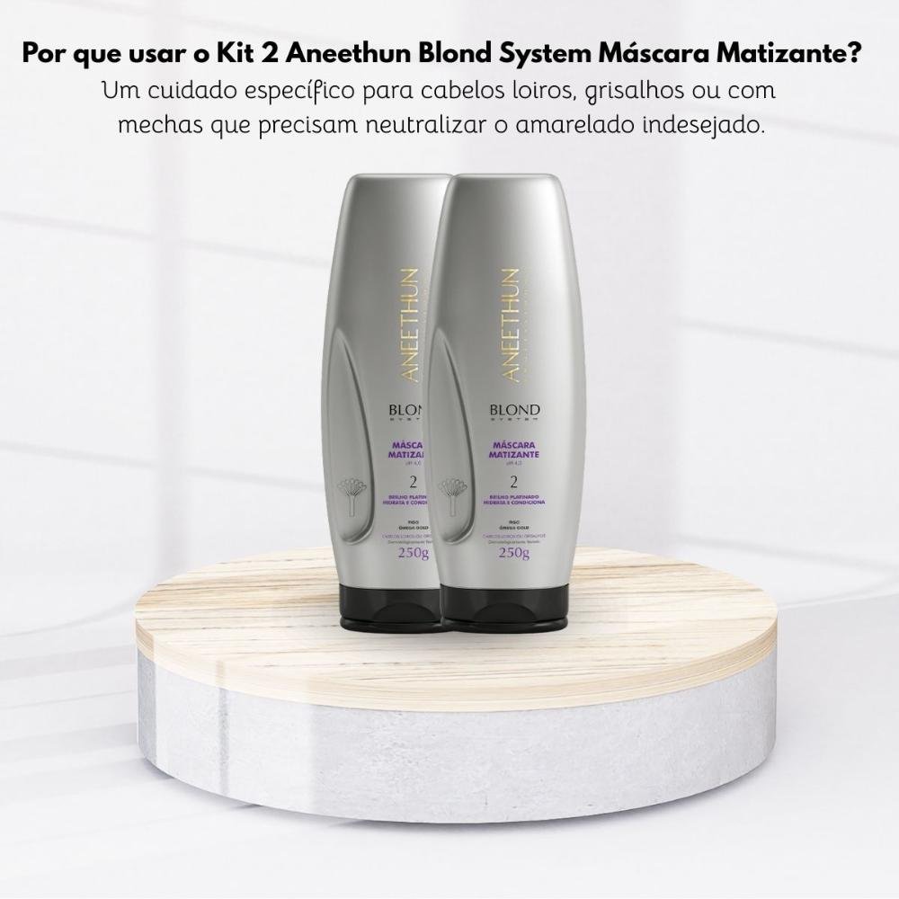 Kit Aneethun Blond System 2 Máscara Matizante 250 g 250g 8