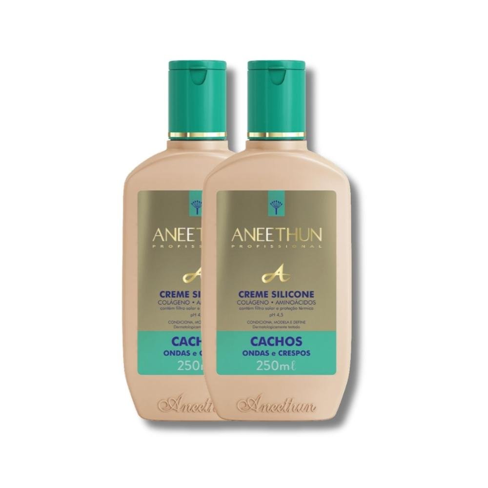 Kit Aneethun Linha A 2 Creme de Silicone Cachos 250 ml para Cabelo Cacheado ÚNICO 4
