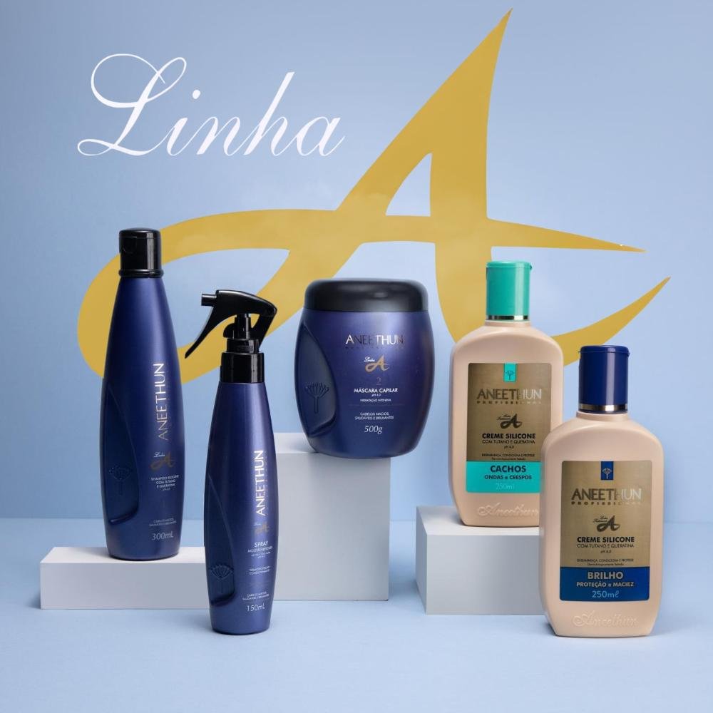 Kit Aneethun Linha A 2 Creme de Silicone Cachos 250 ml para Cabelo Cacheado ÚNICO 7