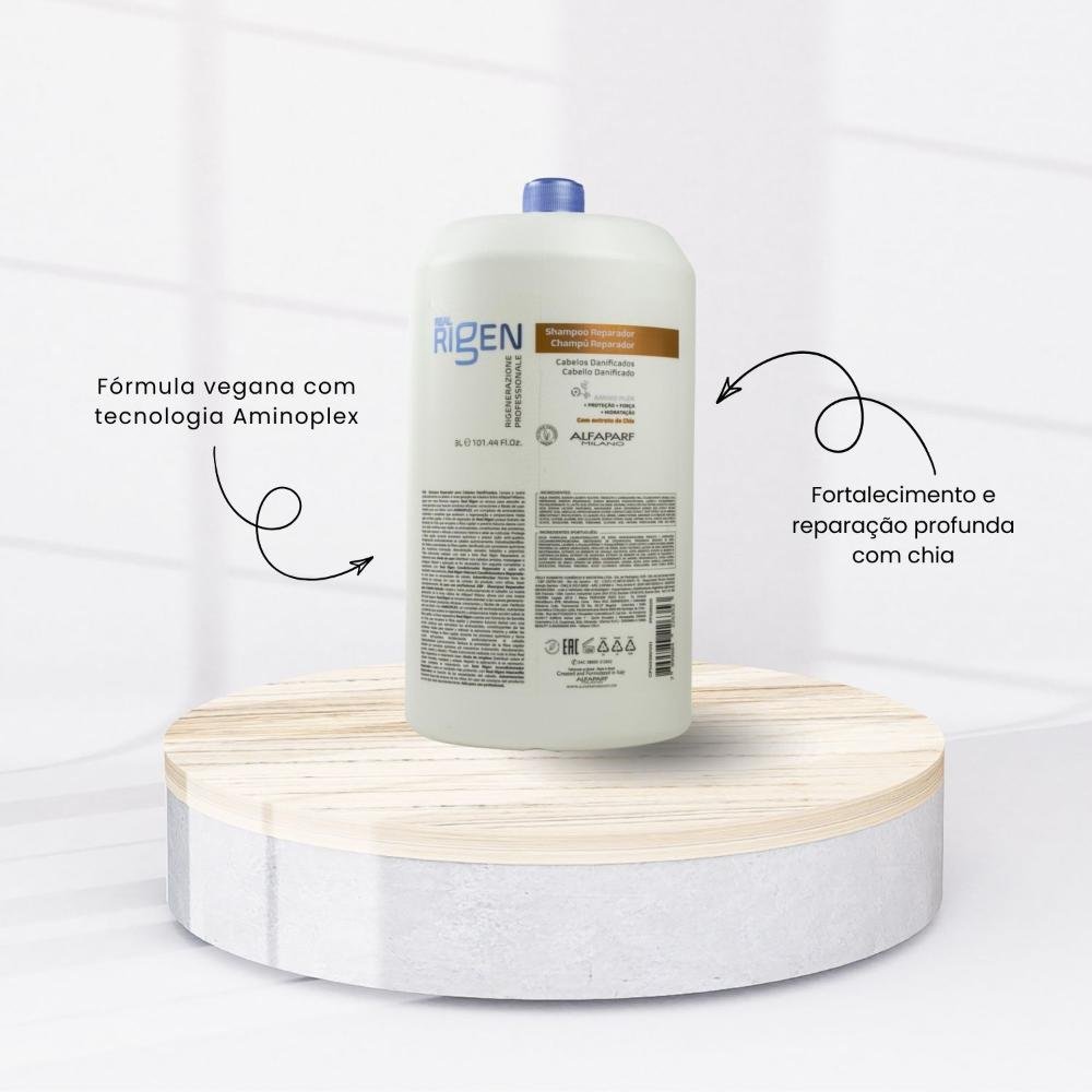 Shampoo Alfaparf Milano Real Rigen Reparador 3 Litros 3L 2