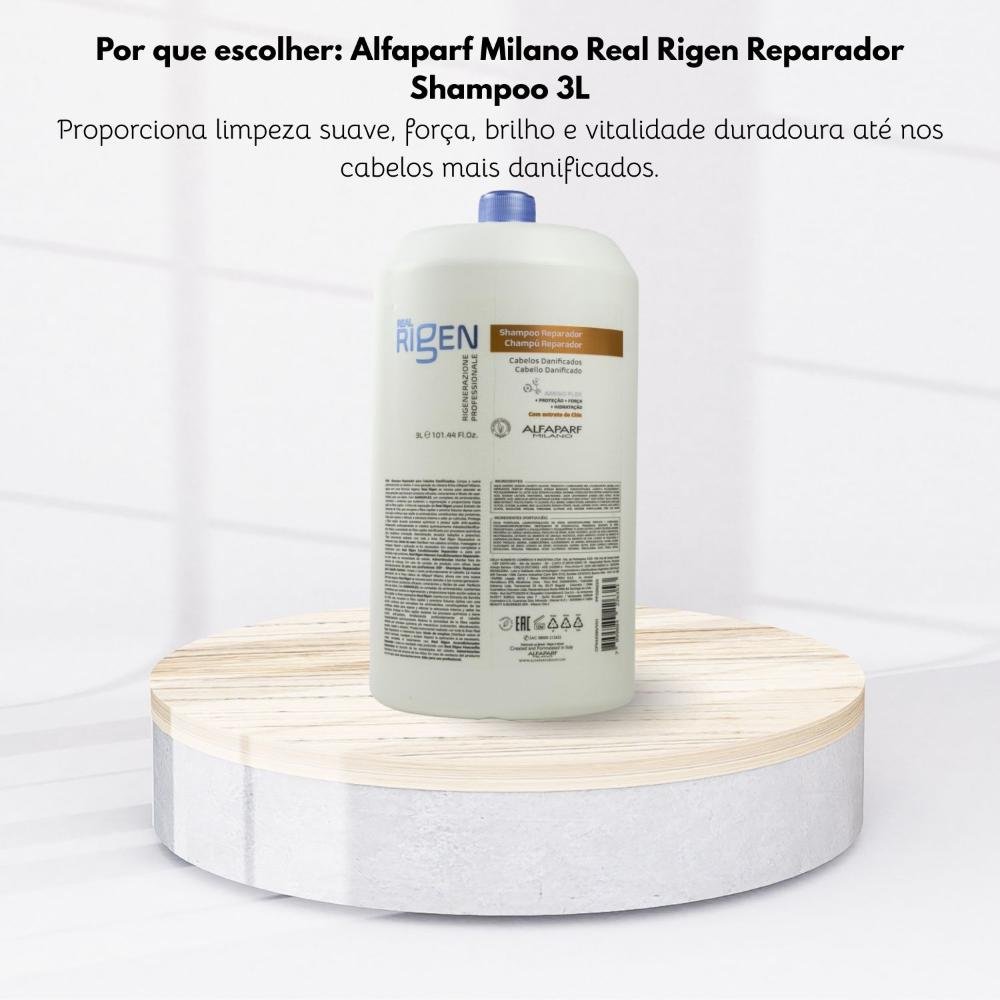 Shampoo Alfaparf Milano Real Rigen Reparador 3 Litros 3L 5