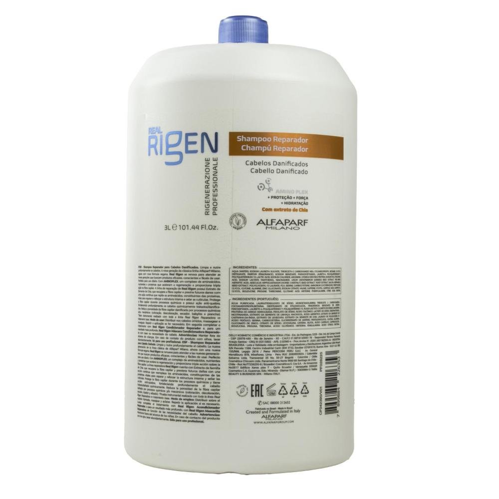 Shampoo Alfaparf Milano Real Rigen Reparador 3 Litros 3L 9