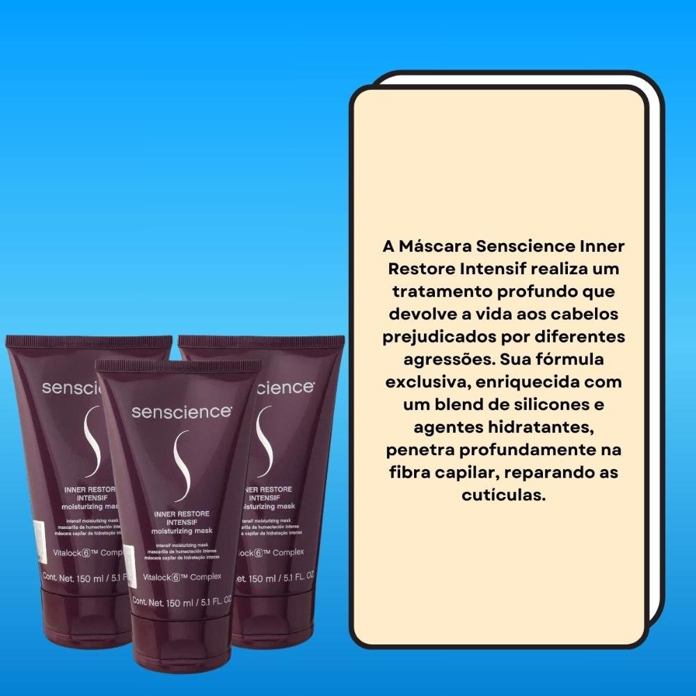 Kit Senscience Inner Restore Intensif 3 Máscara 150 ml ÚNICO 3