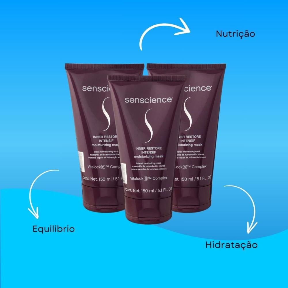 Kit Senscience Inner Restore Intensif 3 Máscara 150 ml ÚNICO 4
