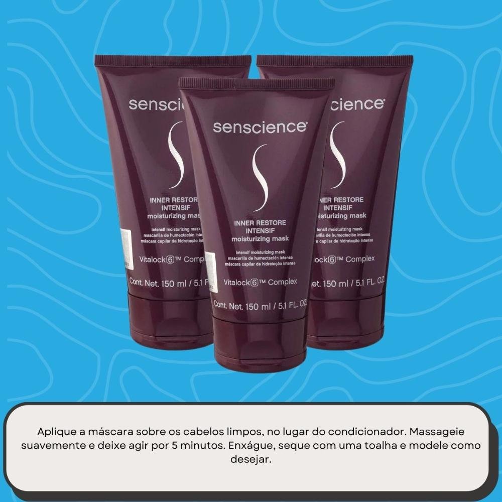 Kit Senscience Inner Restore Intensif 3 Máscara 150 ml ÚNICO 5
