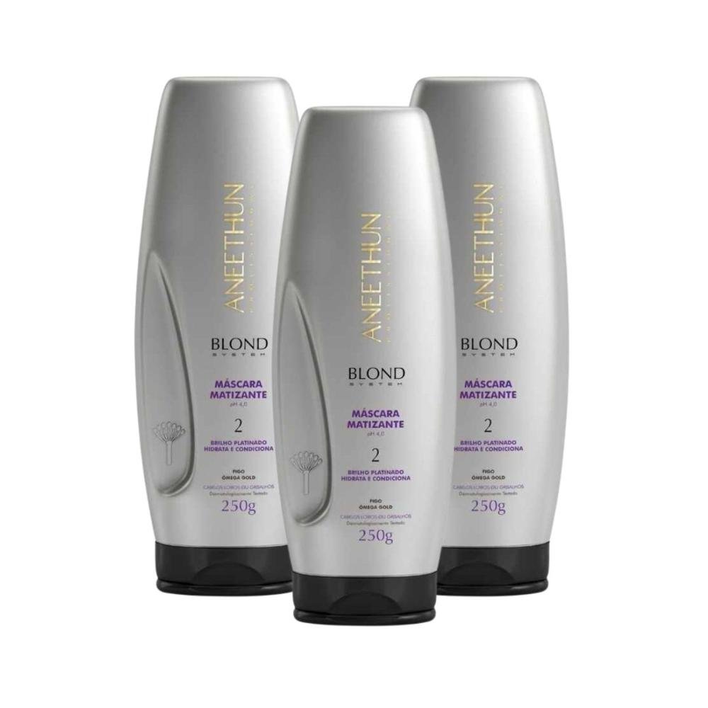Kit Aneethun Blond System 3 Máscara Matizante 250 g