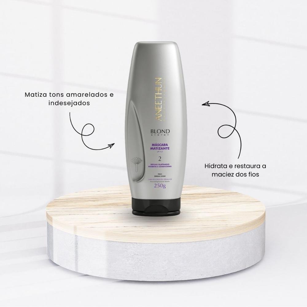 Kit Aneethun Blond System 3 Máscara Matizante 250 g 250g 2