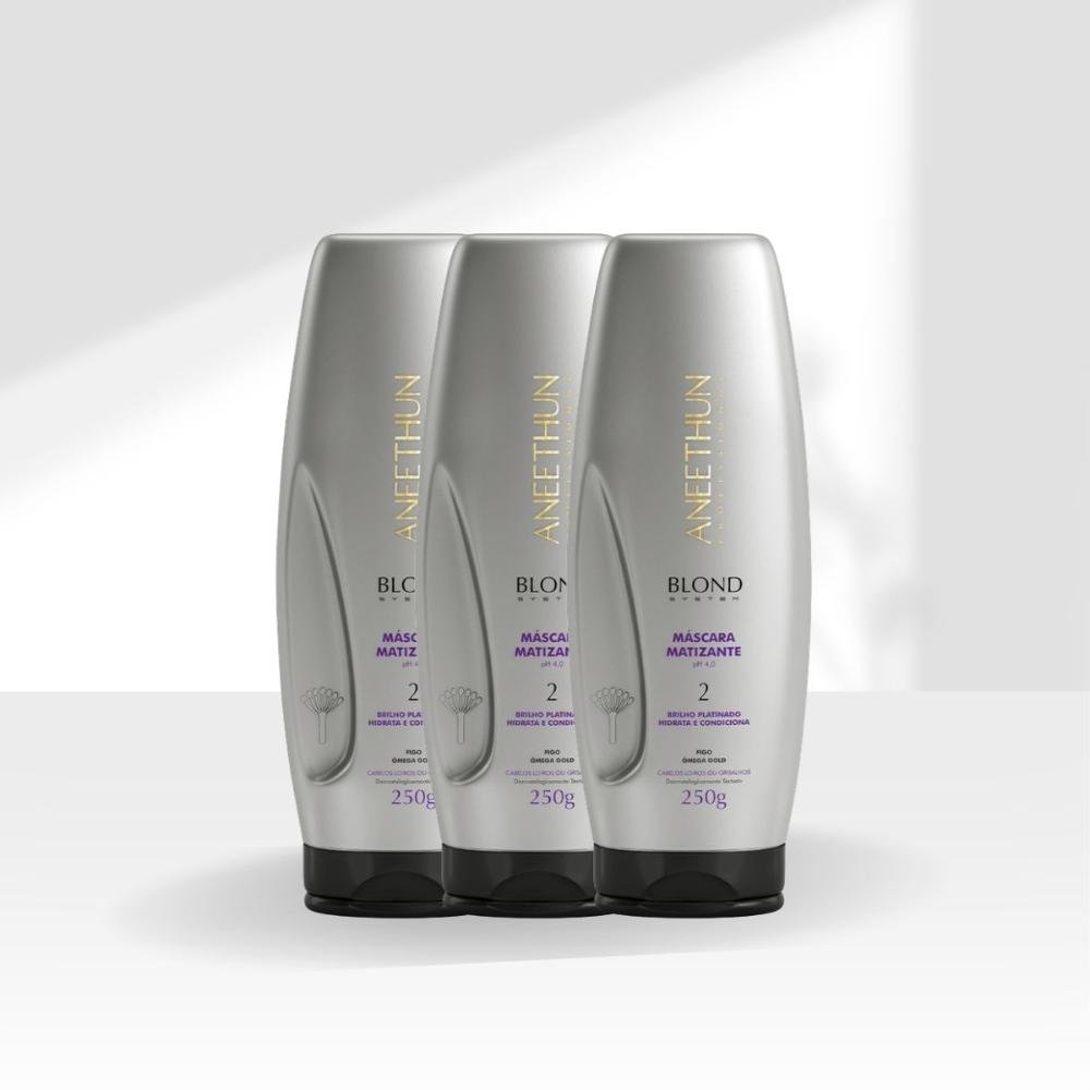 Kit Aneethun Blond System 3 Máscara Matizante 250 g 250g 3