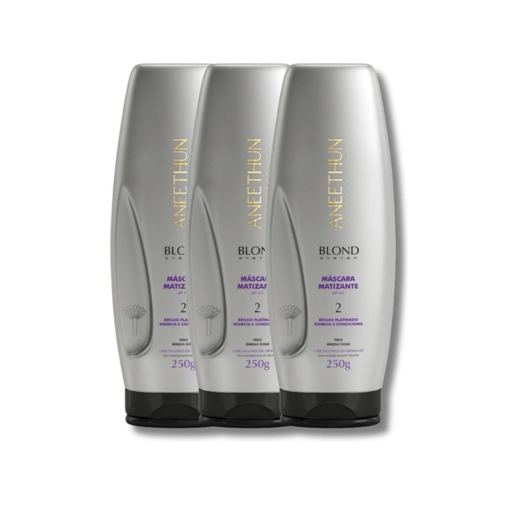 Kit Aneethun Blond System 3 Máscara Matizante 250 g 250g 4