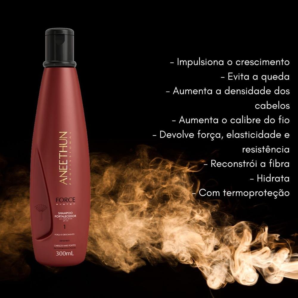 Kit Aneethun Force 2 Shampoo Fortalecedor 300 ml ÚNICO 4