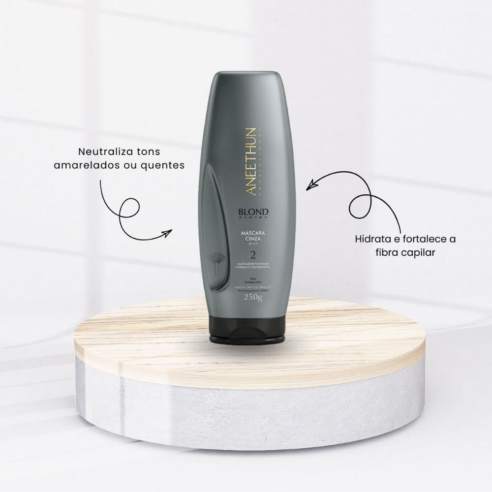 Kit Aneethun Blond System 3 Máscara Cinza 250 g ÚNICO 2