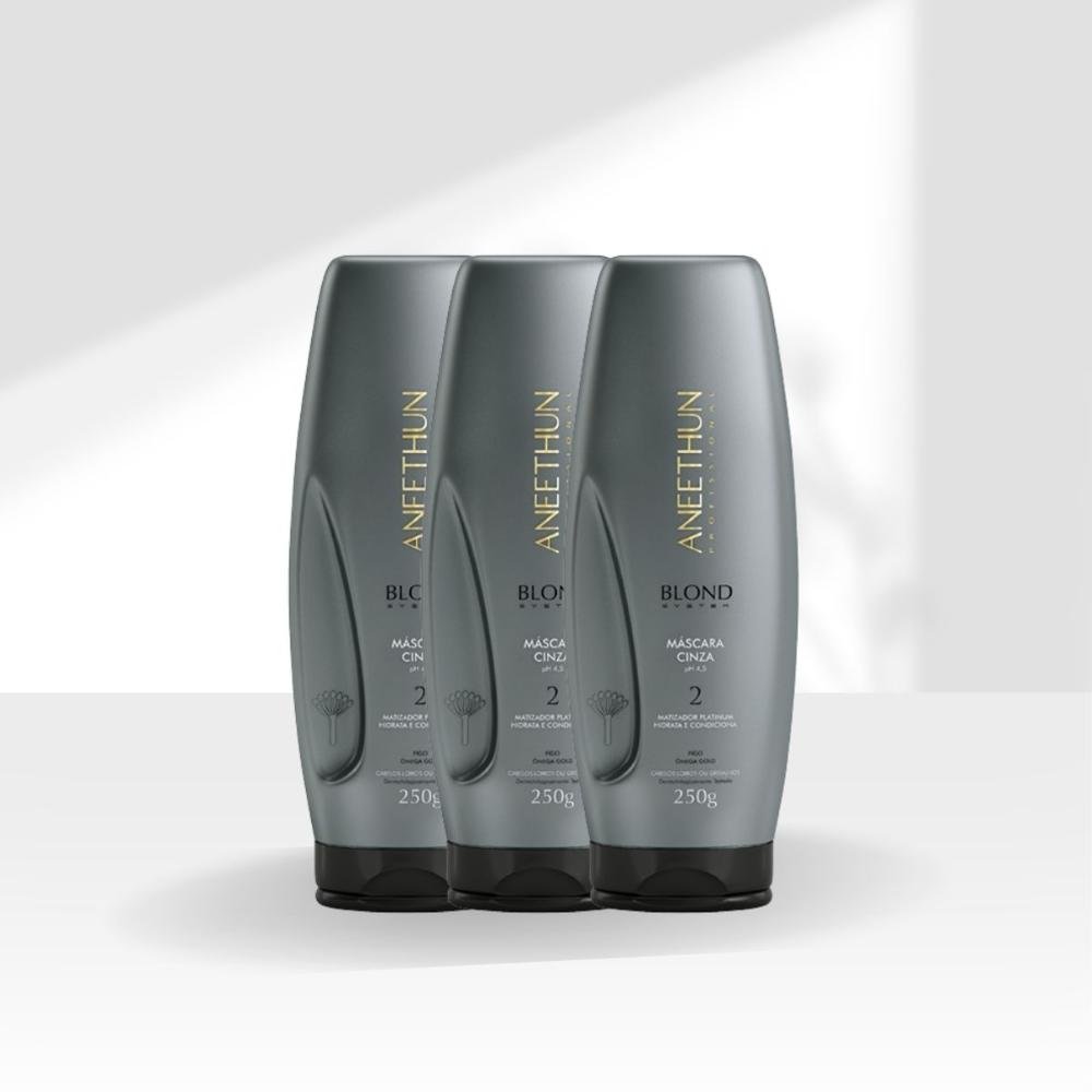 Kit Aneethun Blond System 3 Máscara Cinza 250 g ÚNICO 3