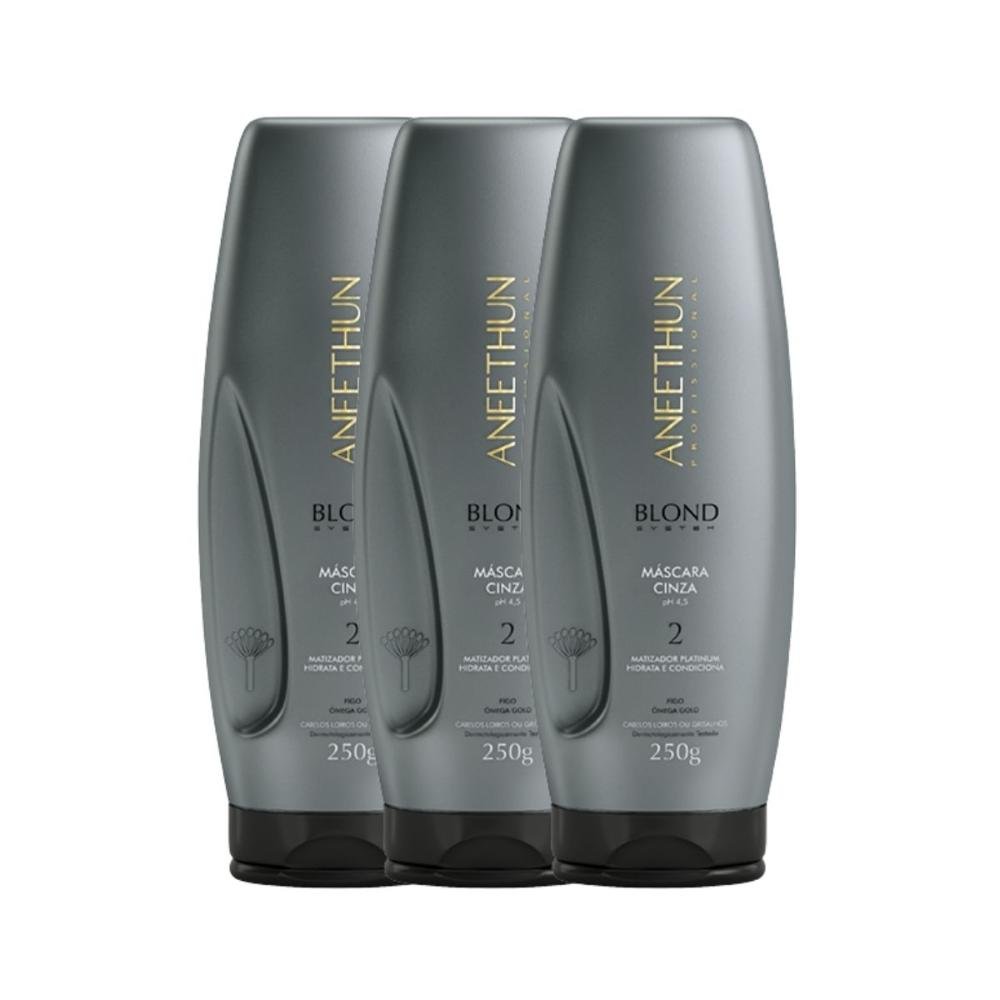 Kit Aneethun Blond System 3 Máscara Cinza 250 g ÚNICO 4