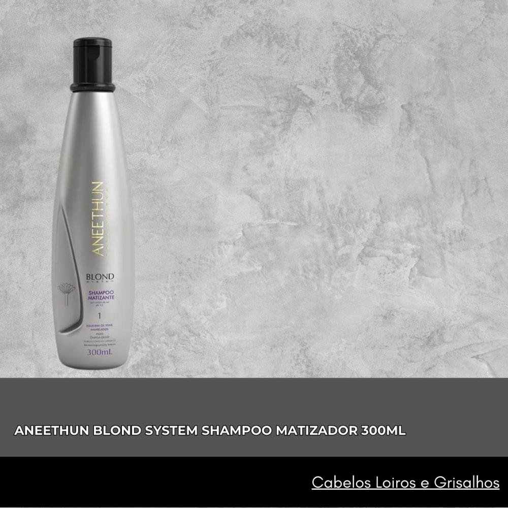 Kit Aneethun Blond System 3 Shampoo Matizador 300 ml ÚNICO 3