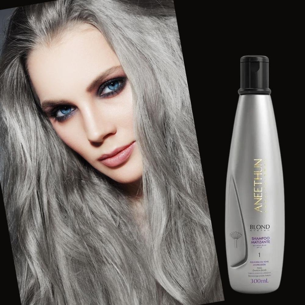 Kit Aneethun Blond System 3 Shampoo Matizador 300 ml ÚNICO 5