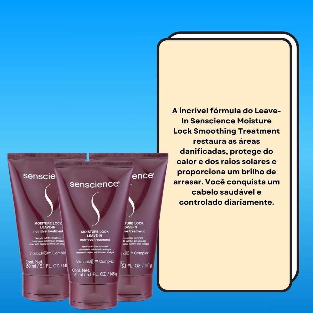 Kit Senscience Moisture Lock 3 Leave-in 150 ml ÚNICO 3