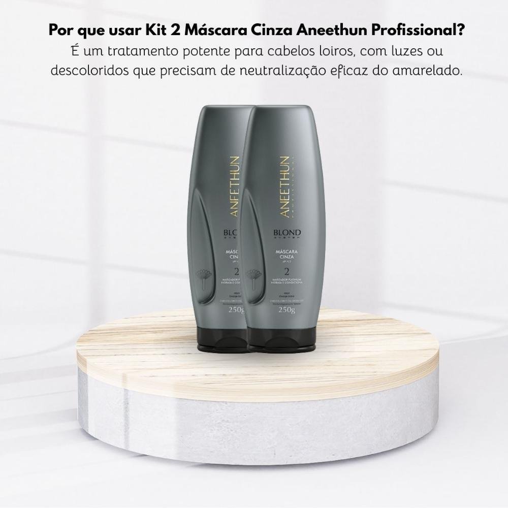 Kit Aneethun Blond System 2 Máscara Cinza 250 g ÚNICO 8