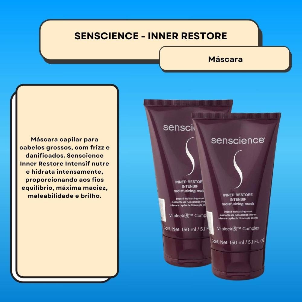 Kit Senscience Inner Restore Intensif 2 Máscara 150 ml ÚNICO 2