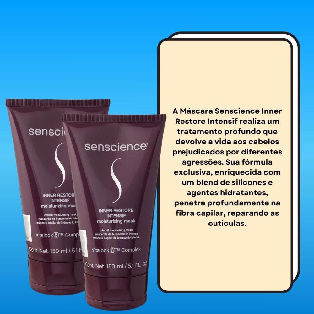 Kit Senscience Inner Restore Intensif 2 Máscara 150 ml ÚNICO 3