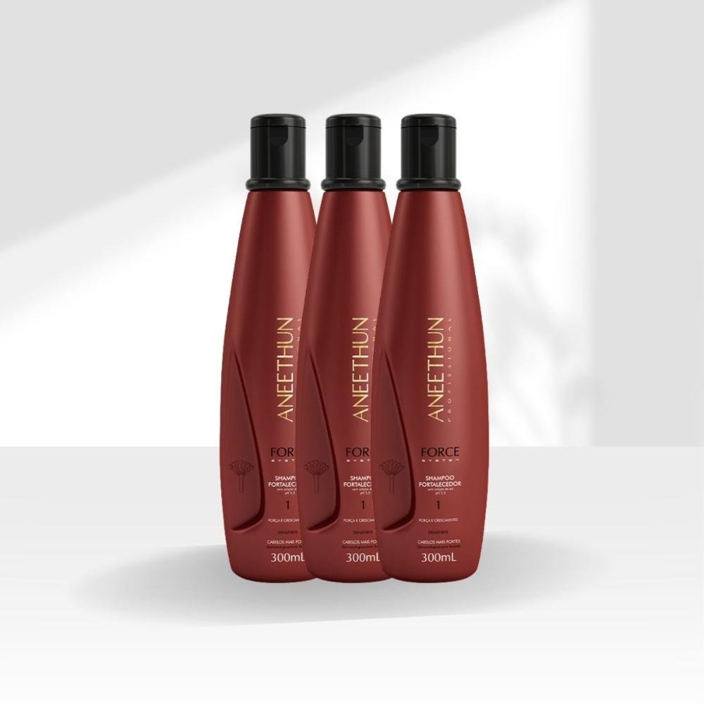 Kit Aneethun Force 3 Shampoo Fortalecedor 300 ml ÚNICO 8