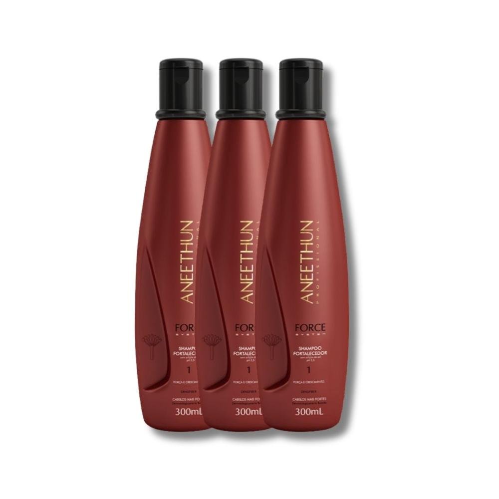 Kit Aneethun Force 3 Shampoo Fortalecedor 300 ml ÚNICO 9