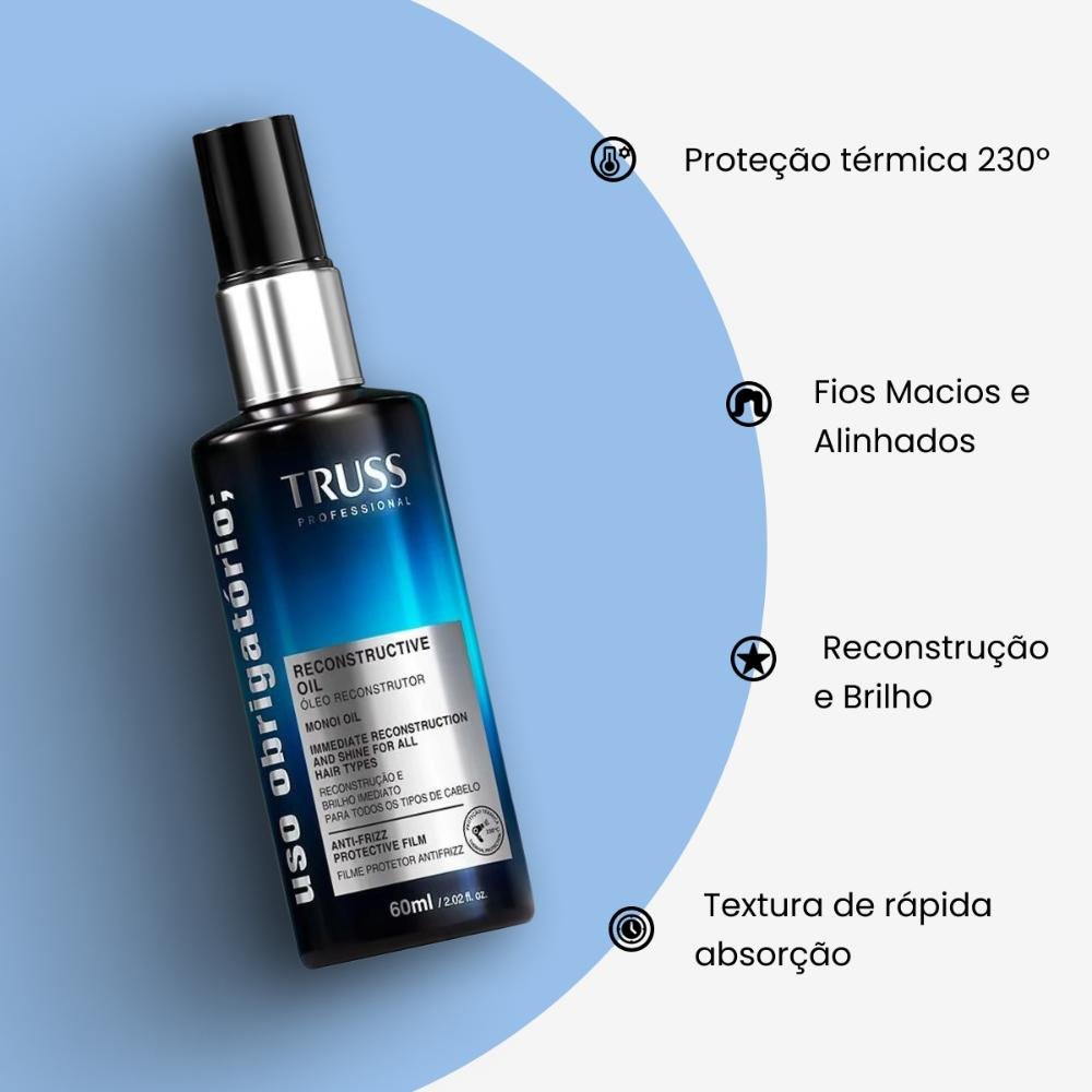 Truss Uso Obrigatório Óleo Capilar Reconstrutor 60ml 60ml 2