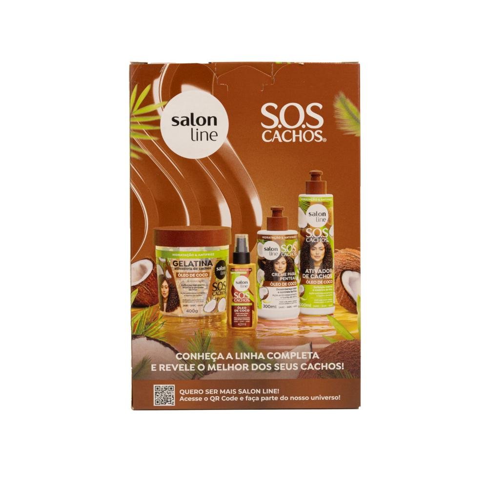 Salon Line S.O.S Cachos Hidratação kids Shampoo e Condicionador ÚNICO 3