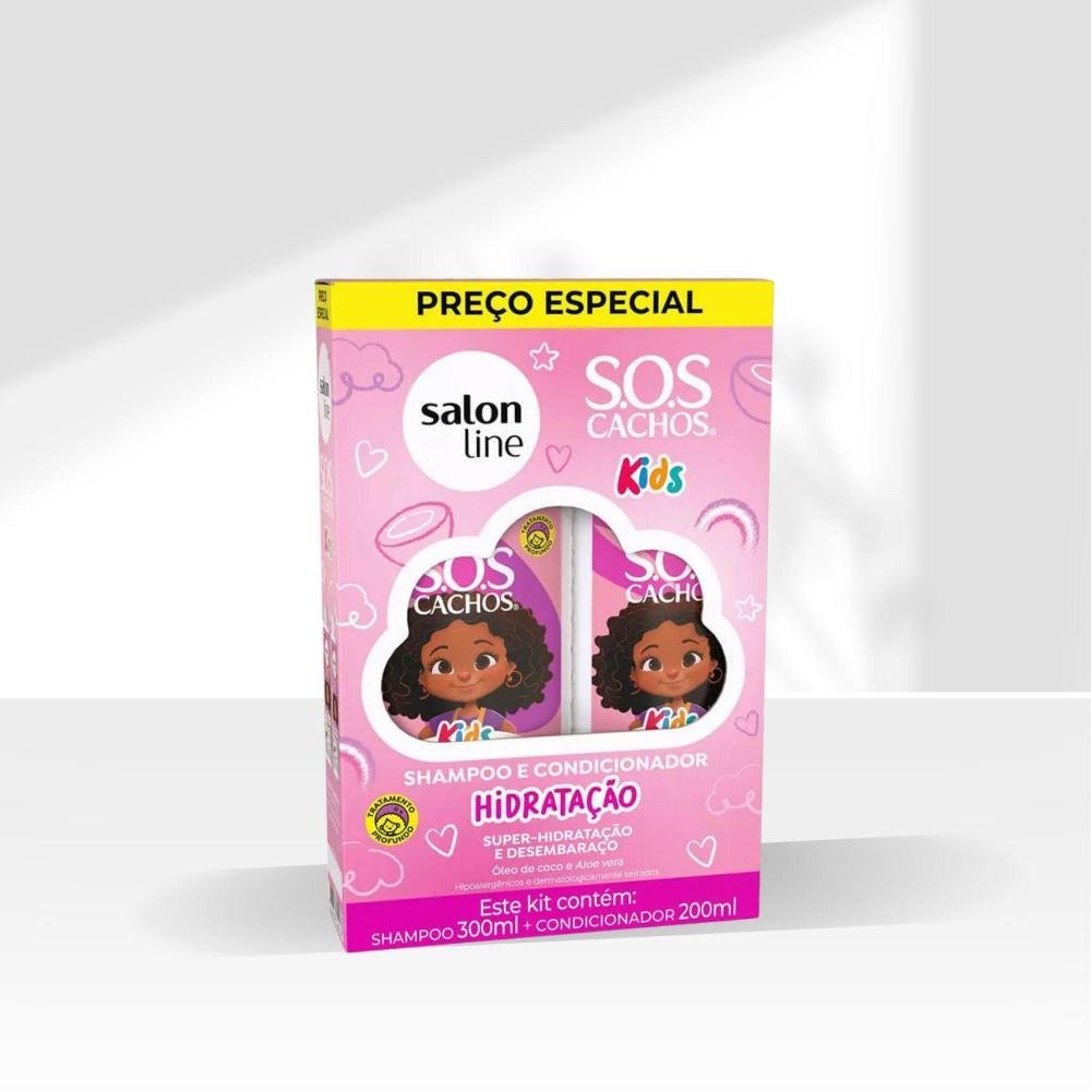 Salon Line S.O.S Cachos Hidratação kids Shampoo e Condicionador ÚNICO 5