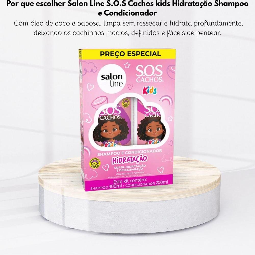 Salon Line S.O.S Cachos Hidratação kids Shampoo e Condicionador ÚNICO 7