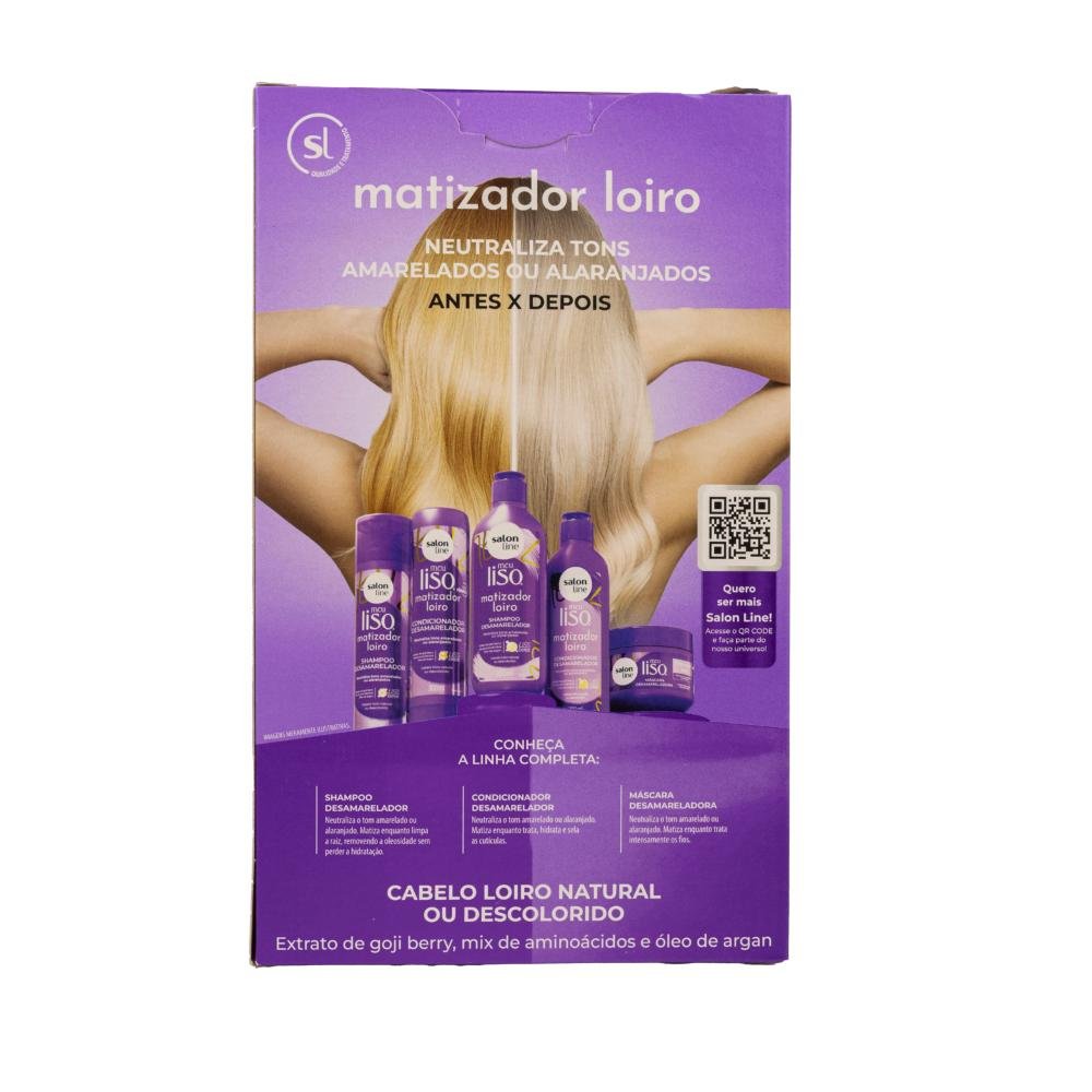 Kit Salon Line Meu Liso Desamarelador Shampoo e Condicionador ÚNICO 3