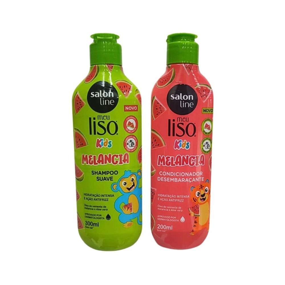 Salon Line Meu Liso Melancia Kit Shampoo e Condicionador ÚNICO 3