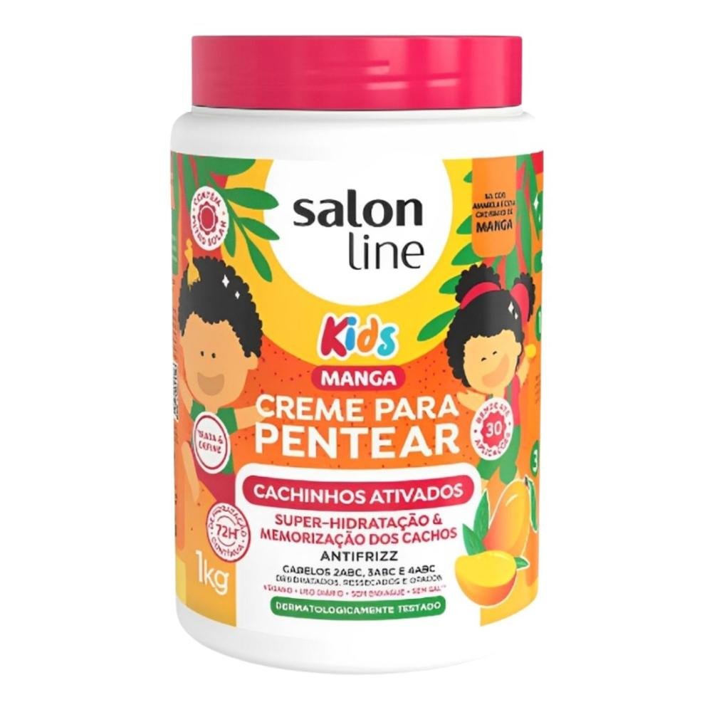 Salon Line Kids Manga Cachinhos Ativados Creme 1000ml