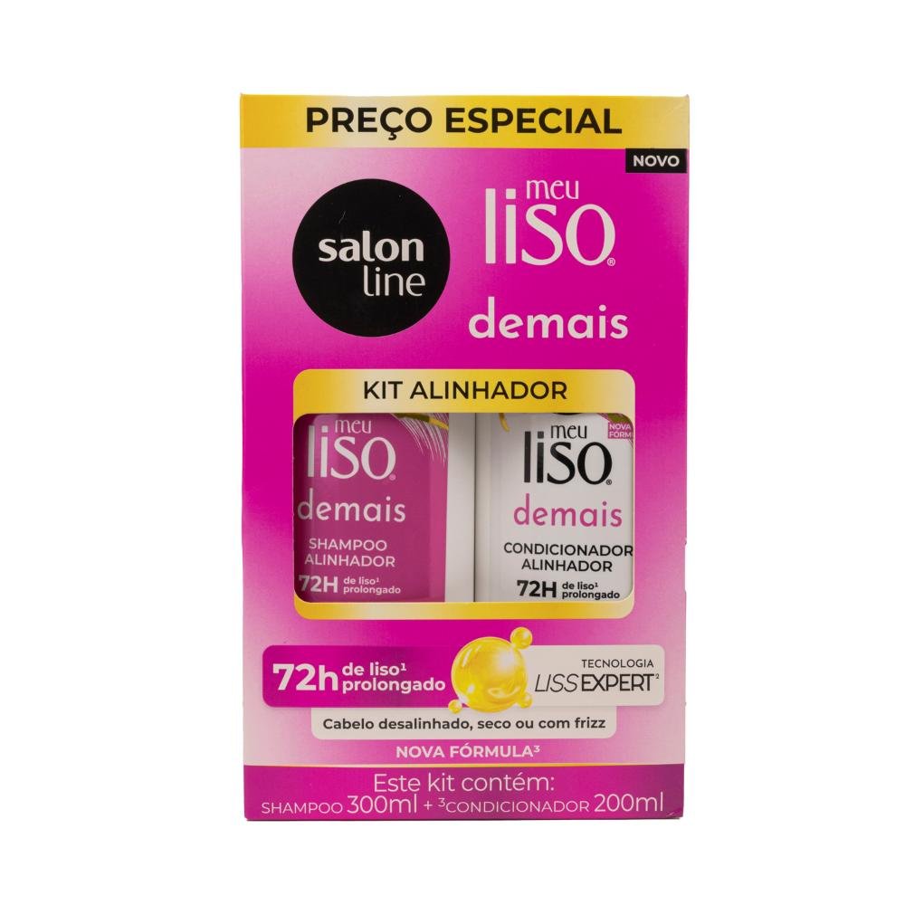 Salon Line Meu Liso Alinhador Kit Shampoo e Condicionador ÚNICO 1