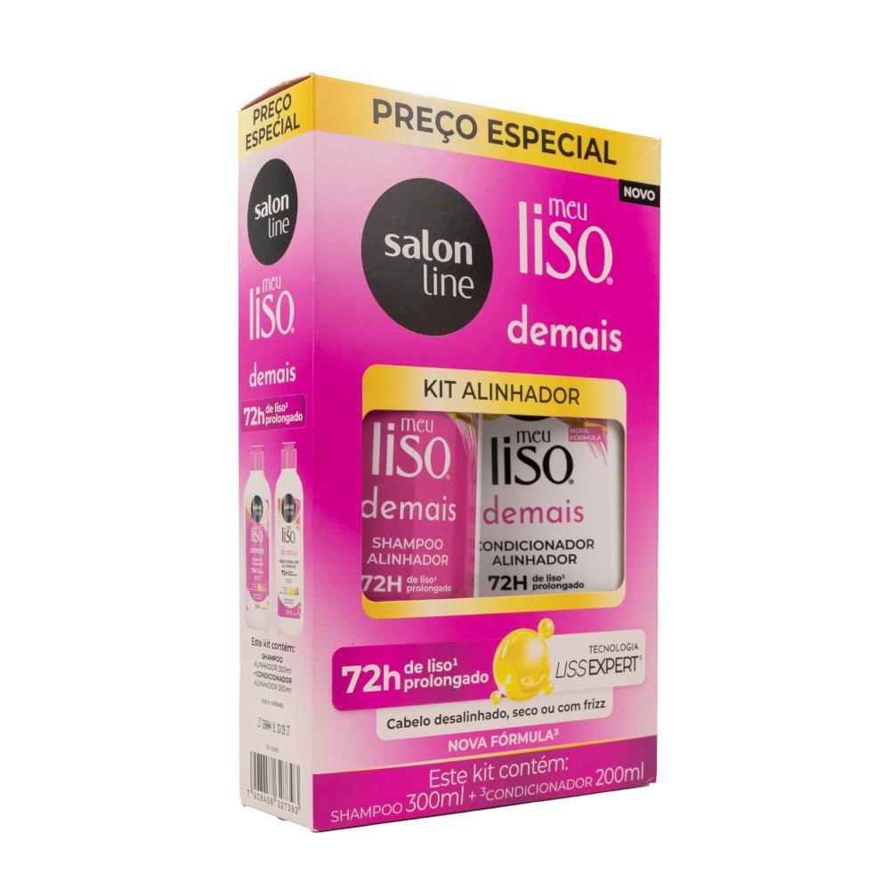 Salon Line Meu Liso Alinhador Kit Shampoo e Condicionador ÚNICO 2