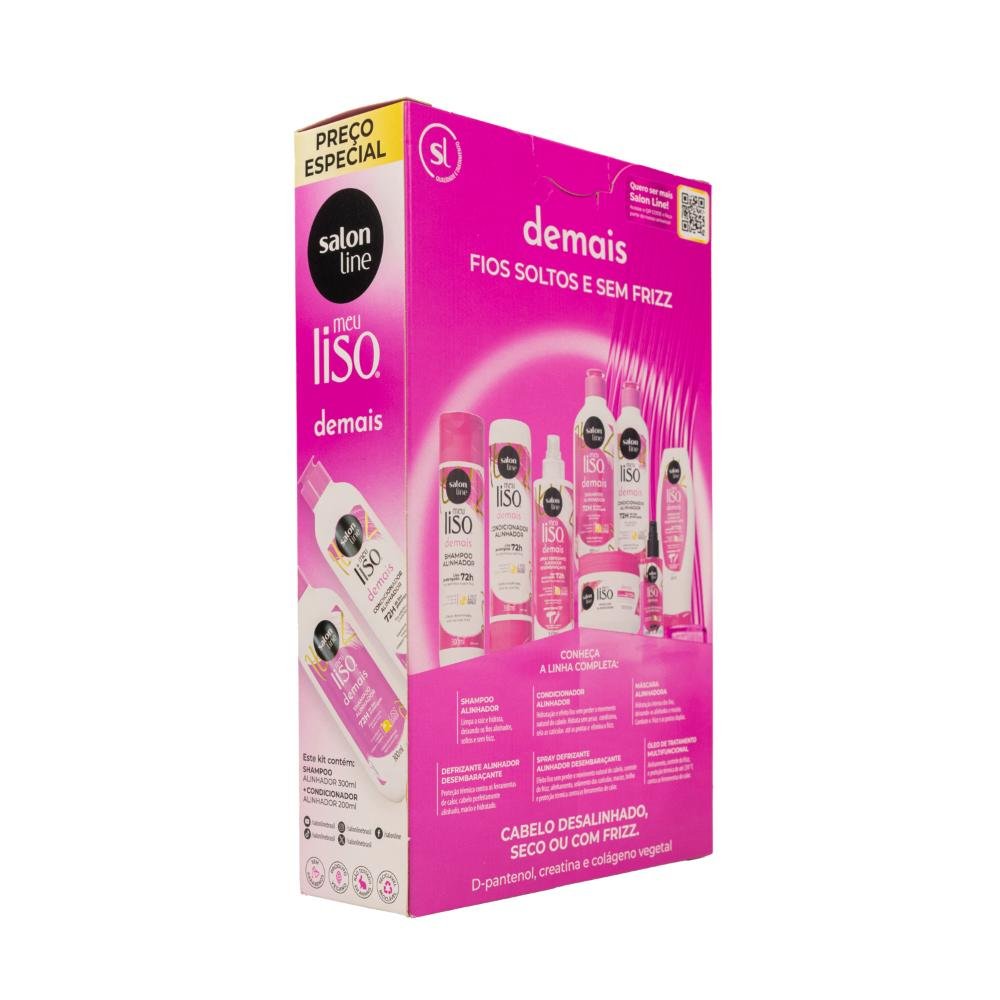 Salon Line Meu Liso Alinhador Kit Shampoo e Condicionador ÚNICO 4