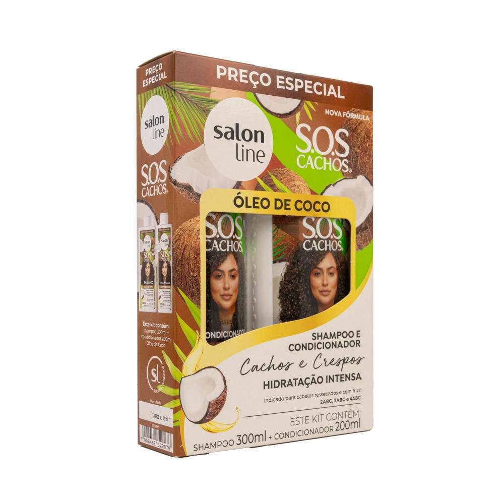 Salon Line S.O.S Cachos Coco Kit Shampoo e Condicionador ÚNICO 2