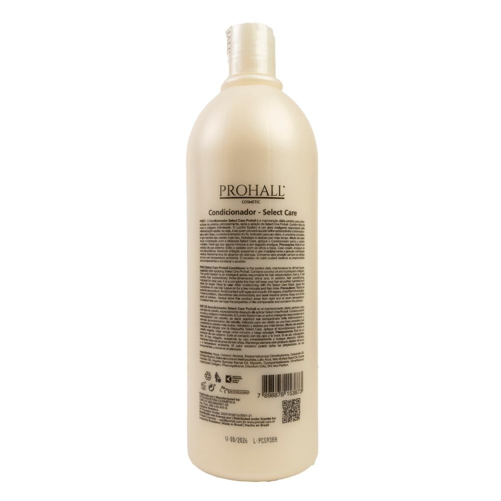 Prohall Cosmetic Select Care Condicionador 1000ml 1L 3