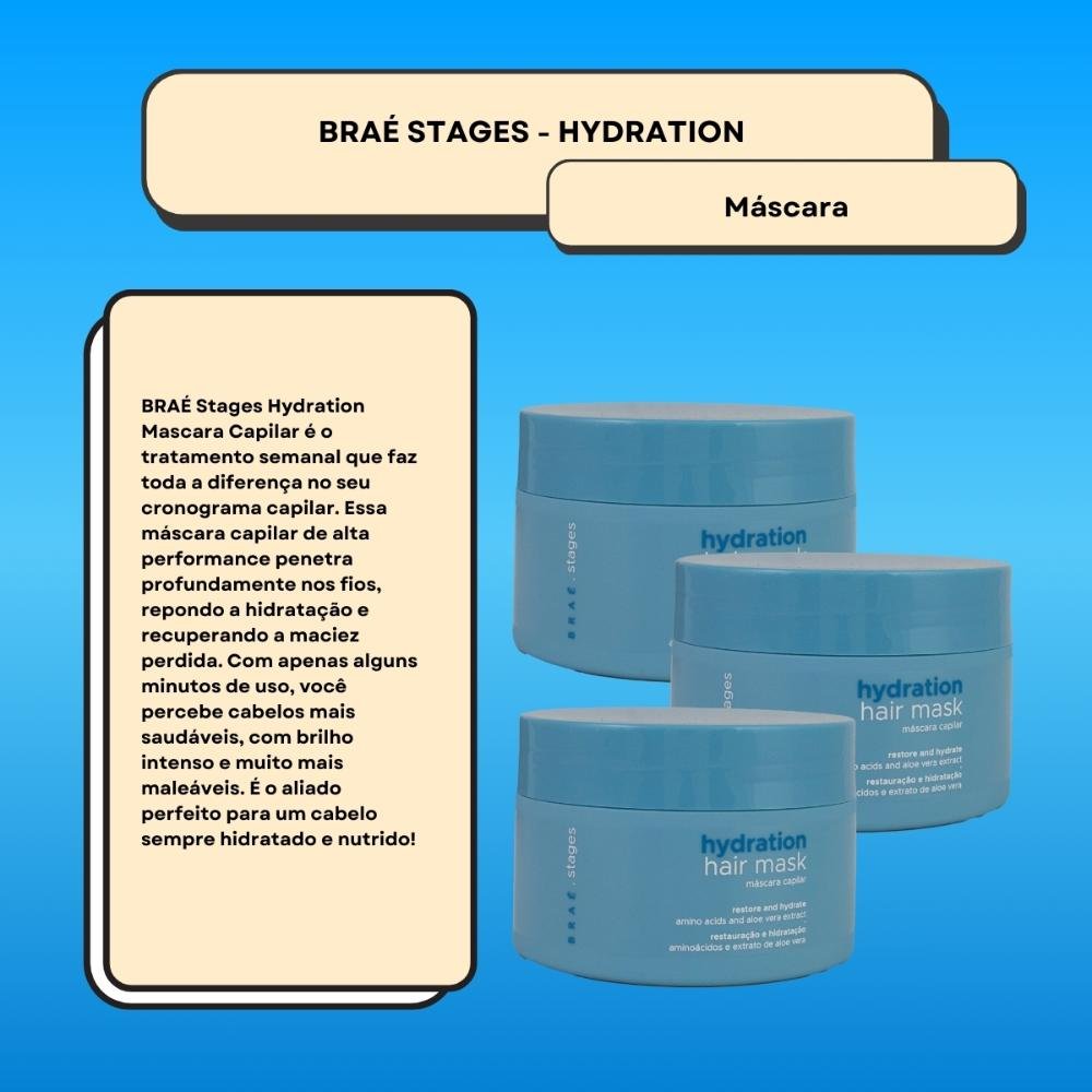 Braé Stages Hydration Kit 3 Máscara 200g ÚNICO 2