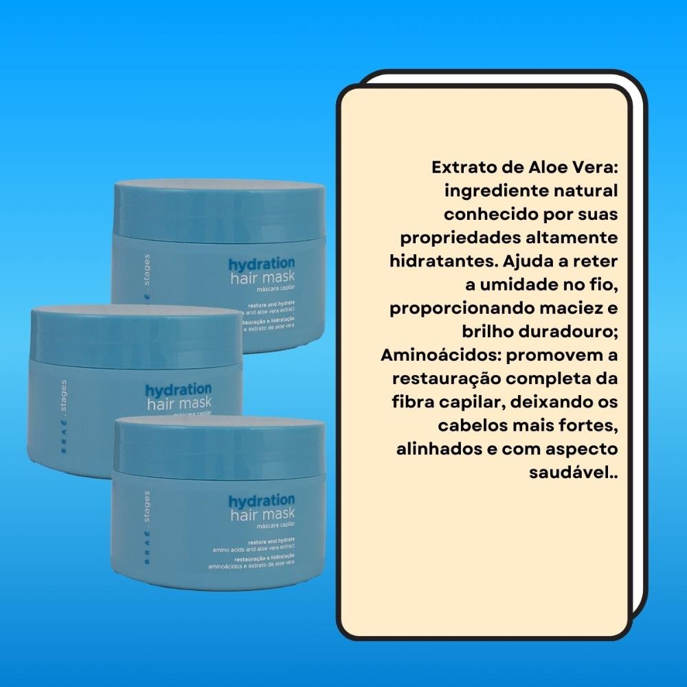 Braé Stages Hydration Kit 3 Máscara 200g ÚNICO 3