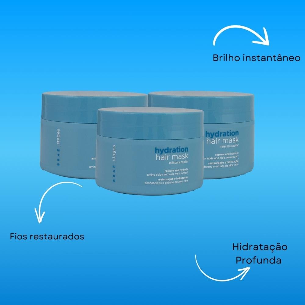 Braé Stages Hydration Kit 3 Máscara 200g ÚNICO 4