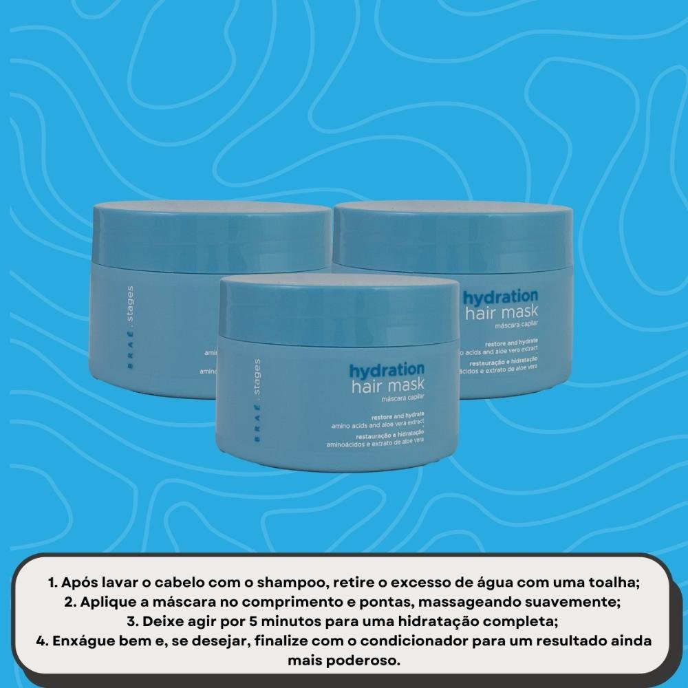 Braé Stages Hydration Kit 3 Máscara 200g ÚNICO 5