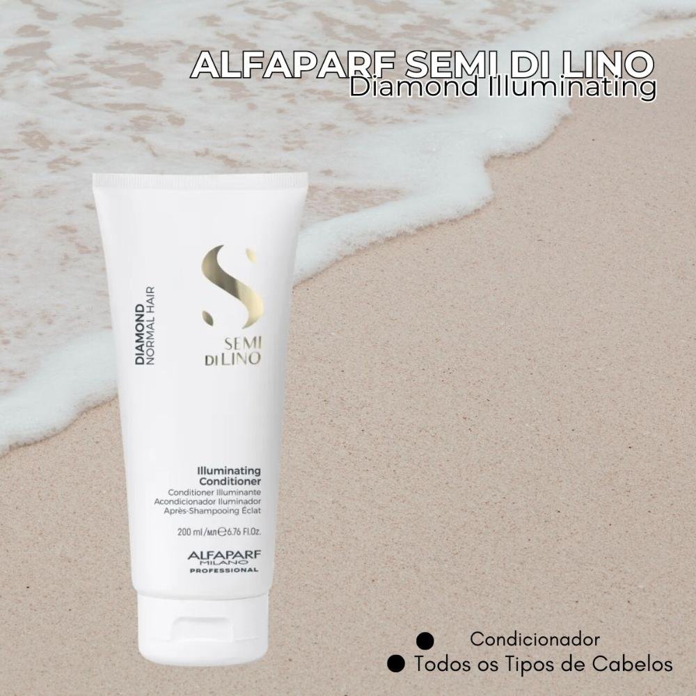 Alfaparf Semi Di Lino Diamond Kit 3 Condicionador 200ml ÚNICO 4