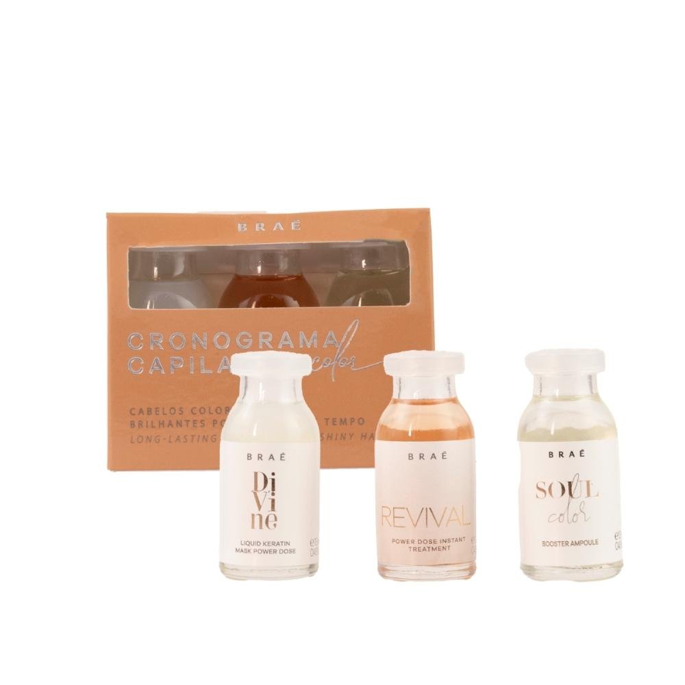 Braé Cronograma Capilar Color Kit Ampola Capilar 3x13ml ÚNICO 1