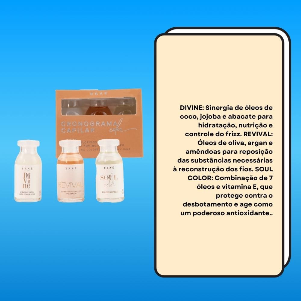 Braé Cronograma Capilar Color Kit Ampola Capilar 3x13ml ÚNICO 3