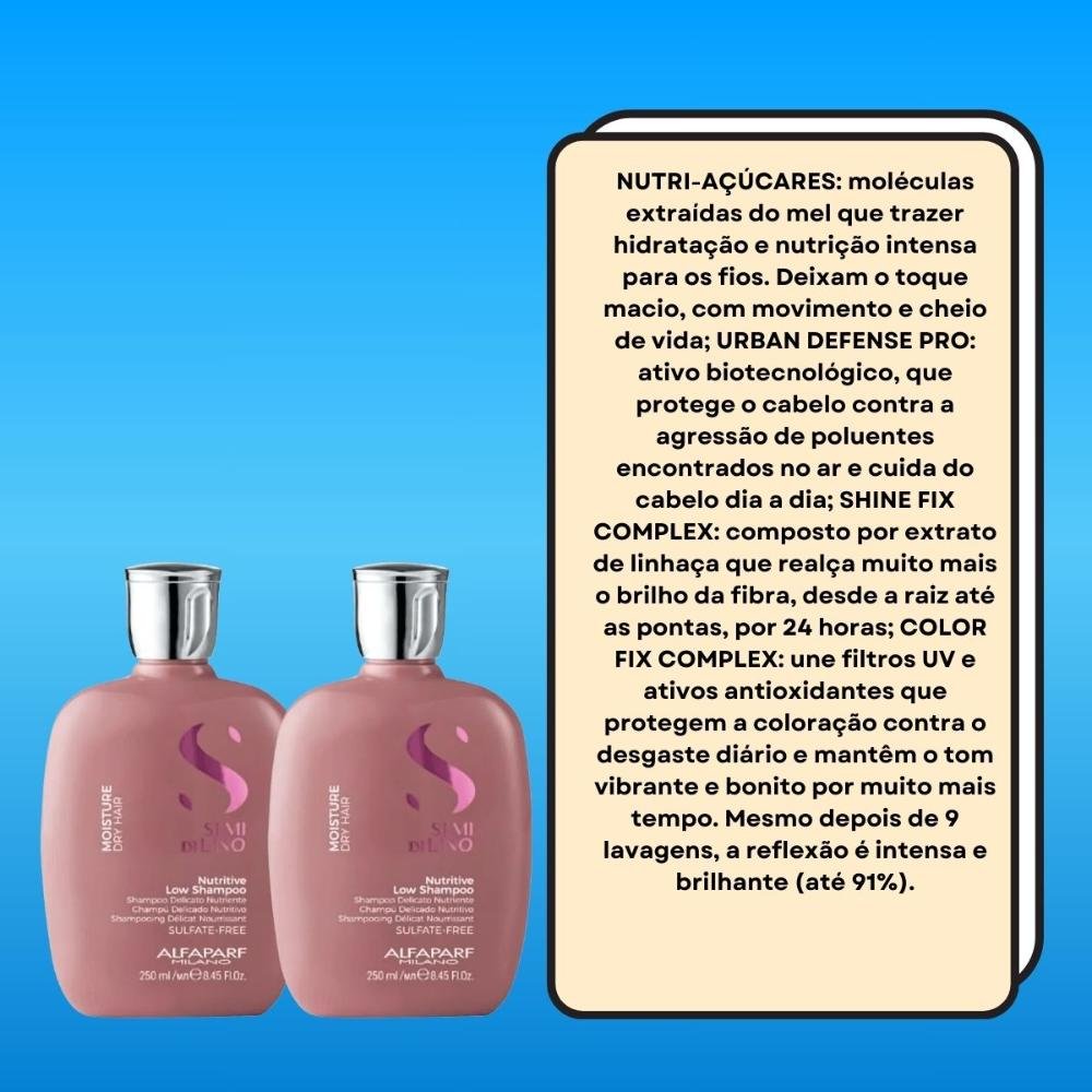 Alfaparf Semi Di Lino Moisture Nutritive Kit 2 Shampoo 250ml ÚNICO 8