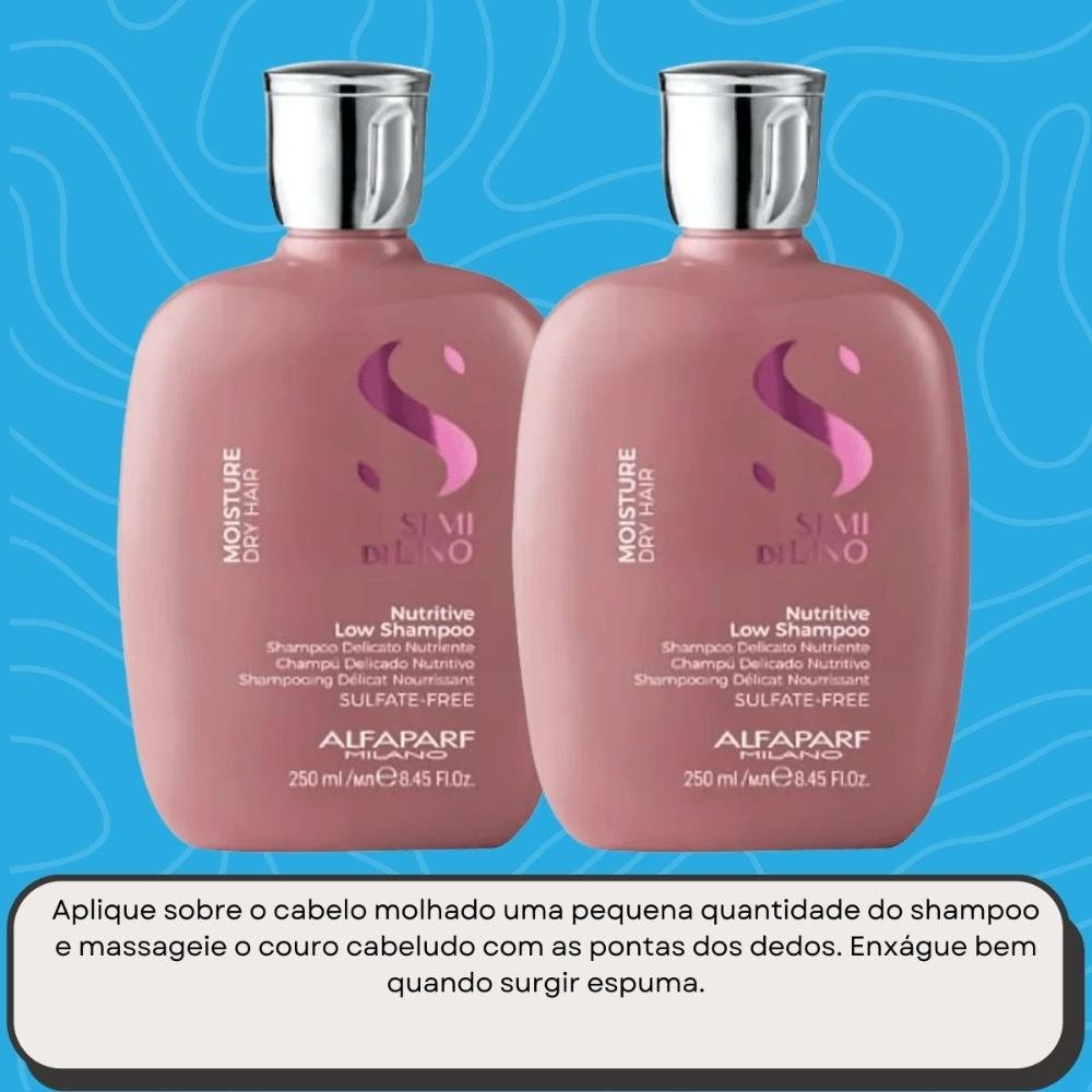 Alfaparf Semi Di Lino Moisture Nutritive Kit 2 Shampoo 250ml ÚNICO 10